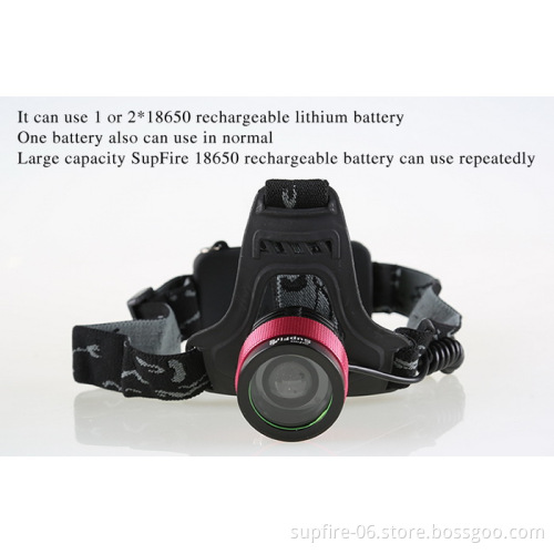 waterproof and rechargeable zoomable headlight SupFire HL01